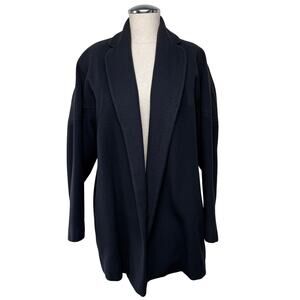 Vintage 100% Cashmere Coat Navy Einiger Purple Lining Luxury Retro 60s